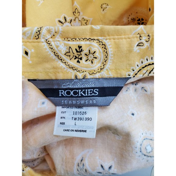 Women's Rockies Jeans Wear Western tie front tank Large MADE USA - Picture 5 of 8